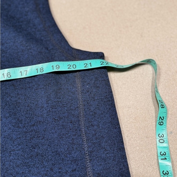 Navy Blue Fleece Vest with Stand-Up Collar - Picture 5 of 6